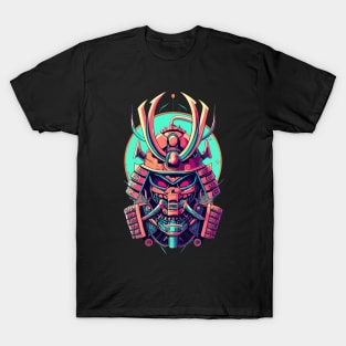 Mecha Samurai Oni Mask T-Shirt